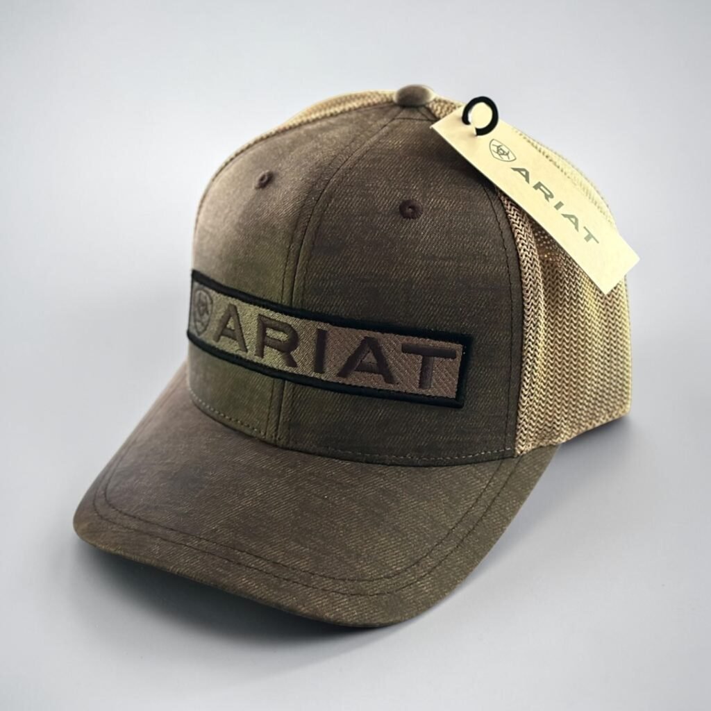 Gorra Ariat Gris Logo Rectangular